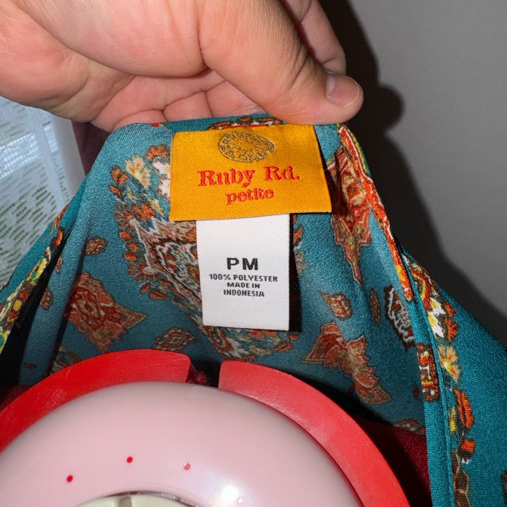 Ruby Rd Blue Patterned Blouse - Picture 4 of 4